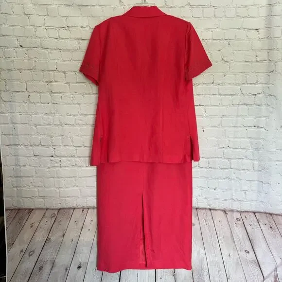 VTG Jessica Howard Wms 10 Linen Blend Sleeveless Maxi Dress With Matching Jacket - Picture 2 of 14